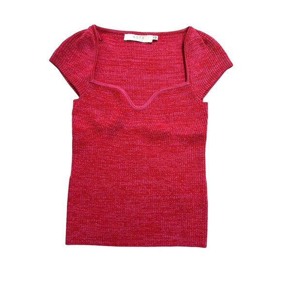 ASTR The Label Eloah Sweater in Pink Space Dye - Picture 1 of 5